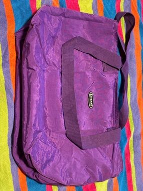 Saverry Purple Packable Nylon Beach Tote Bag